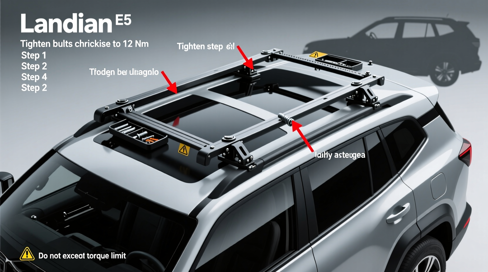 landian e5 roof rack install