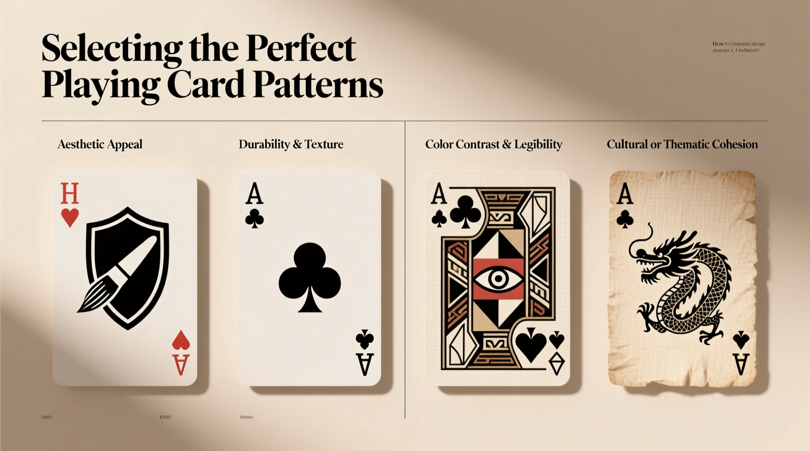 how to select the perfect playing card patterns for style and functionality