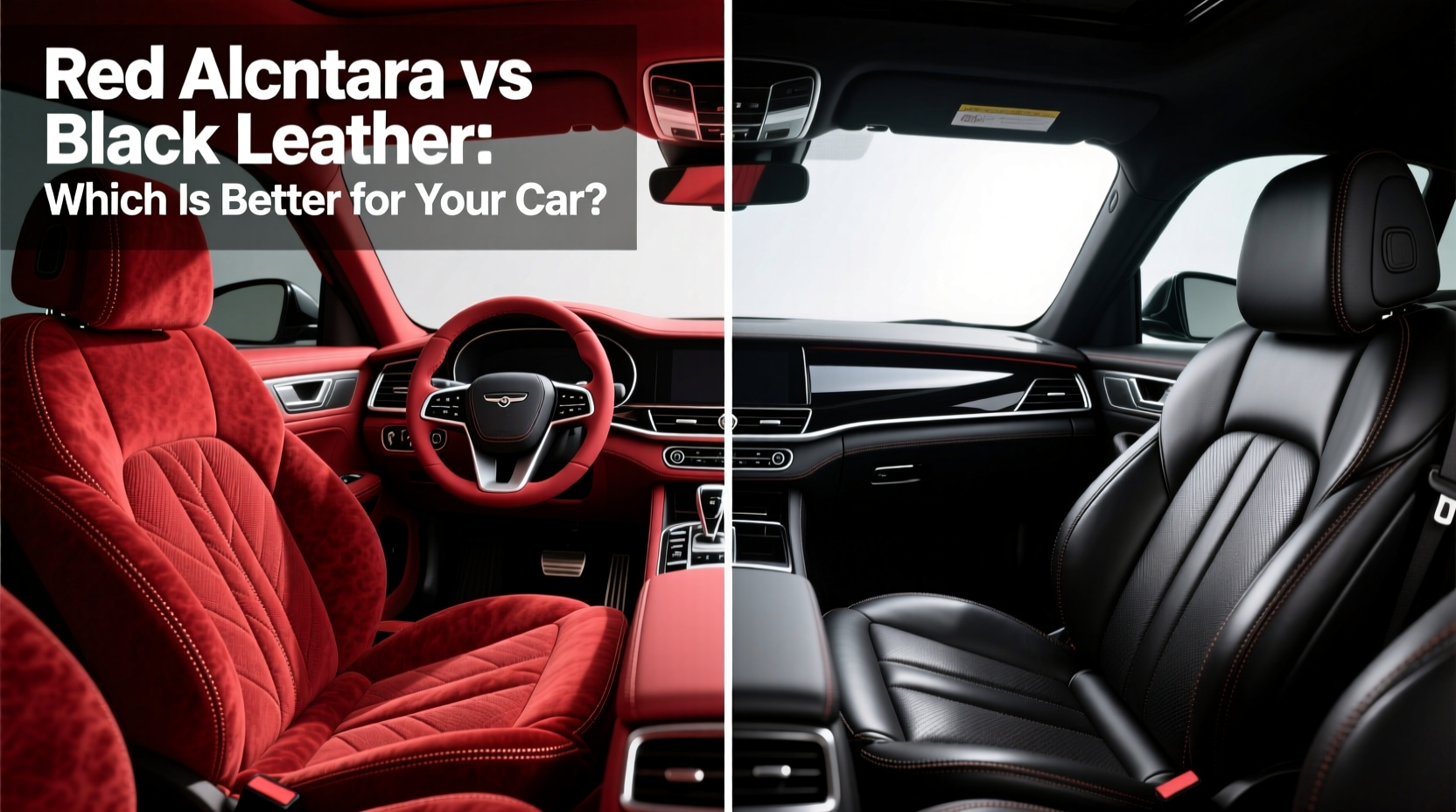 Red Alcantara vs Black Leather: Which Is Better for Your Car?