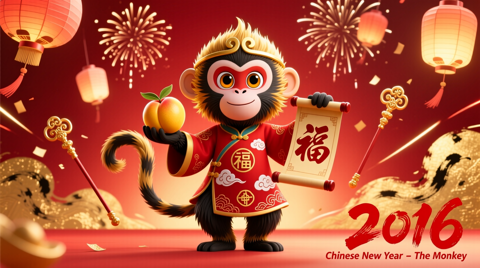 what animal is 2016 chinese new year