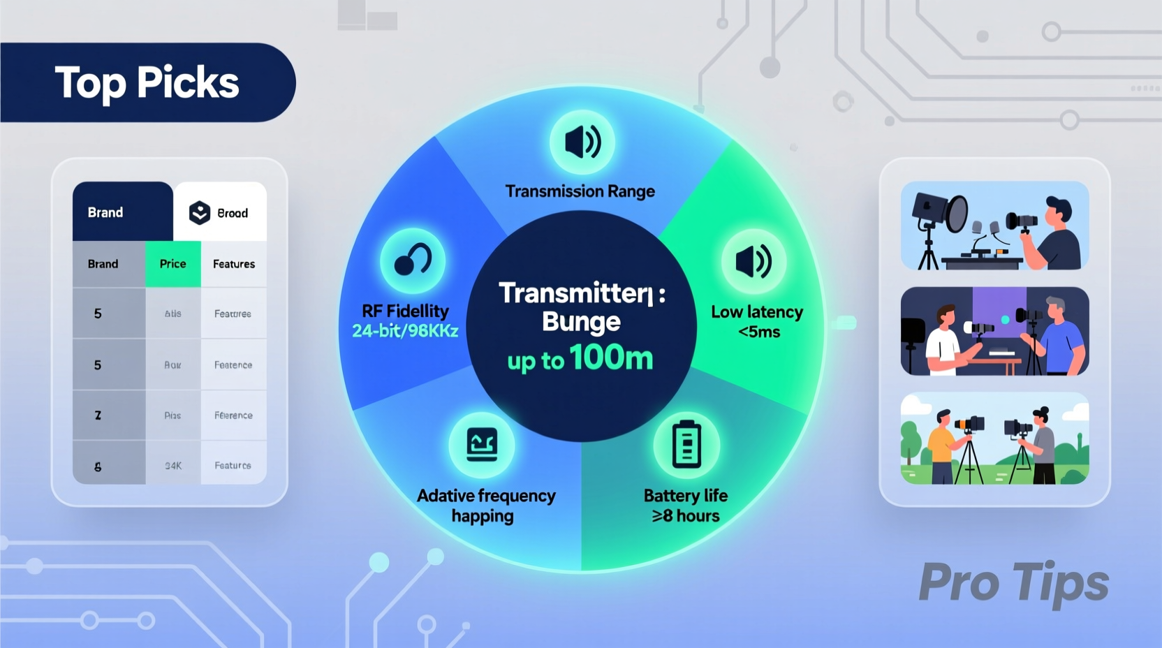 wireless rf audio transmitter best quality