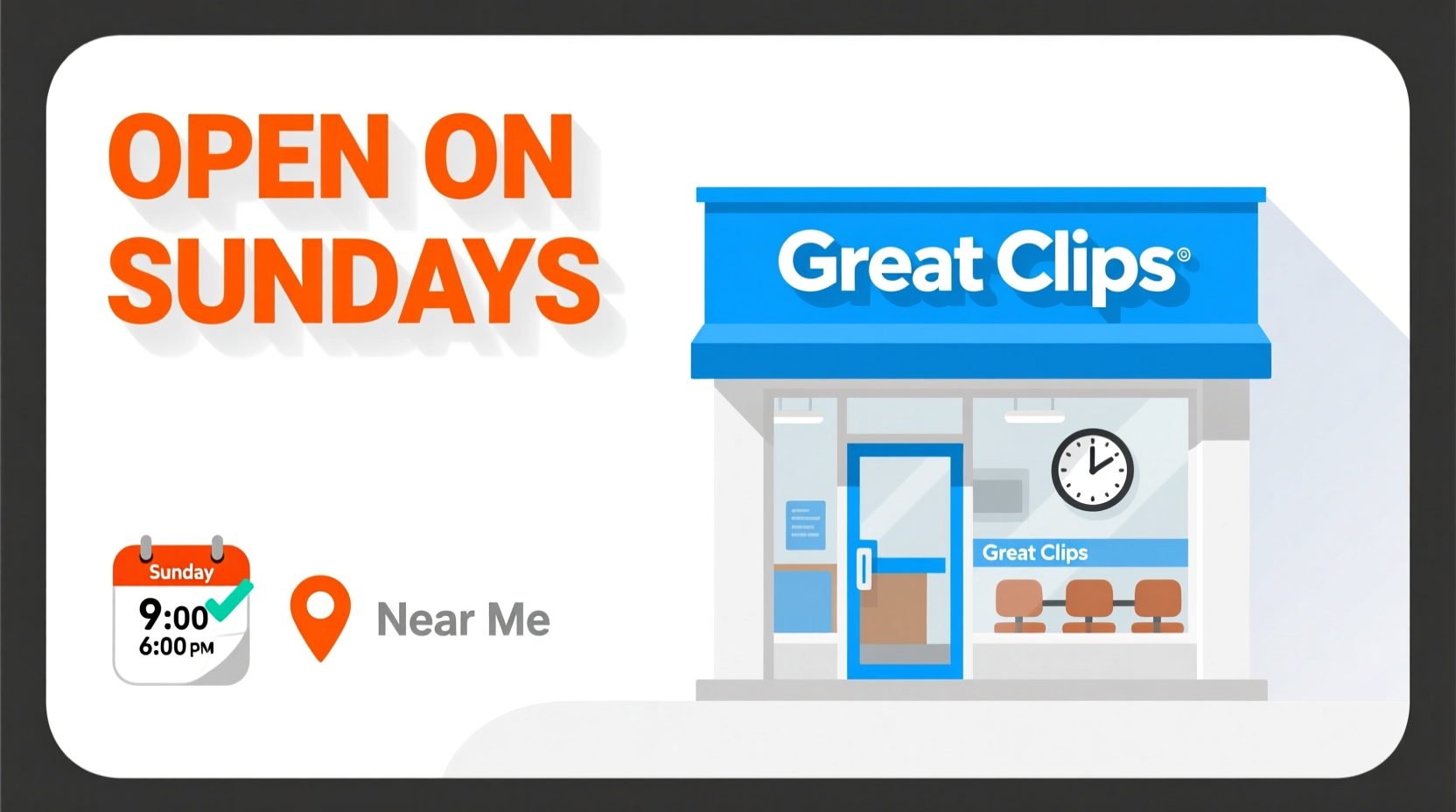 is great clips open on sundays near me