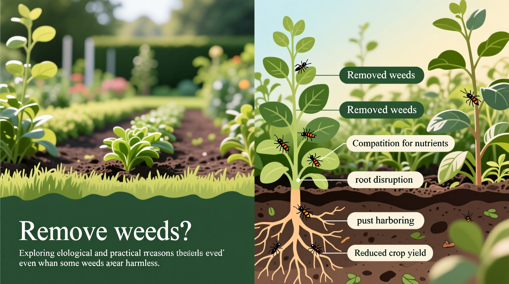 why remove weeds reasons when its okay to leave them