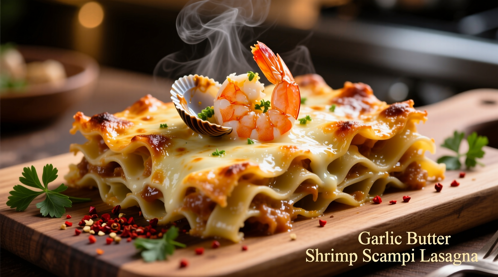 Perfect Garlic Butter Shrimp Scampi Lasagna Recipe