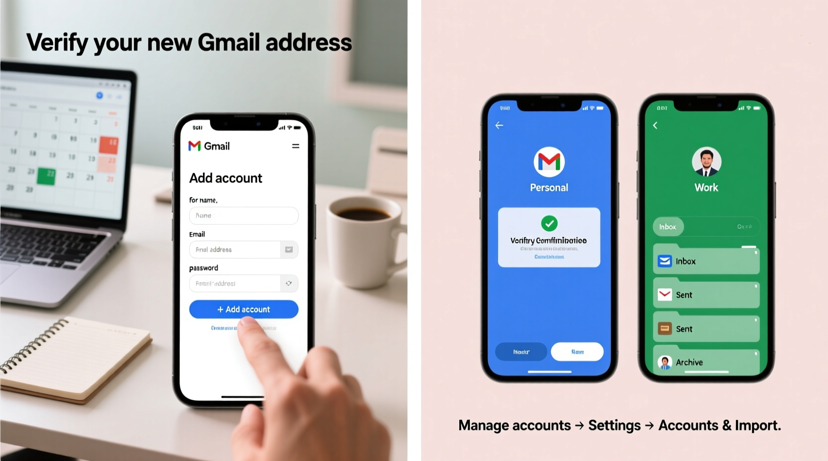 how to create and manage a second gmail account for seamless email organization