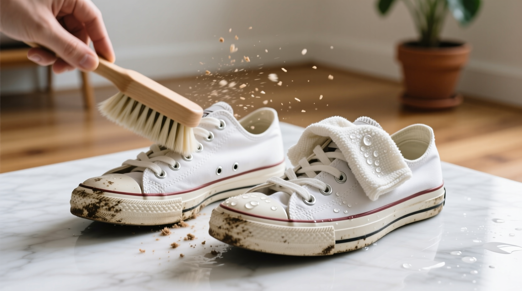 how to clean canvas shoes