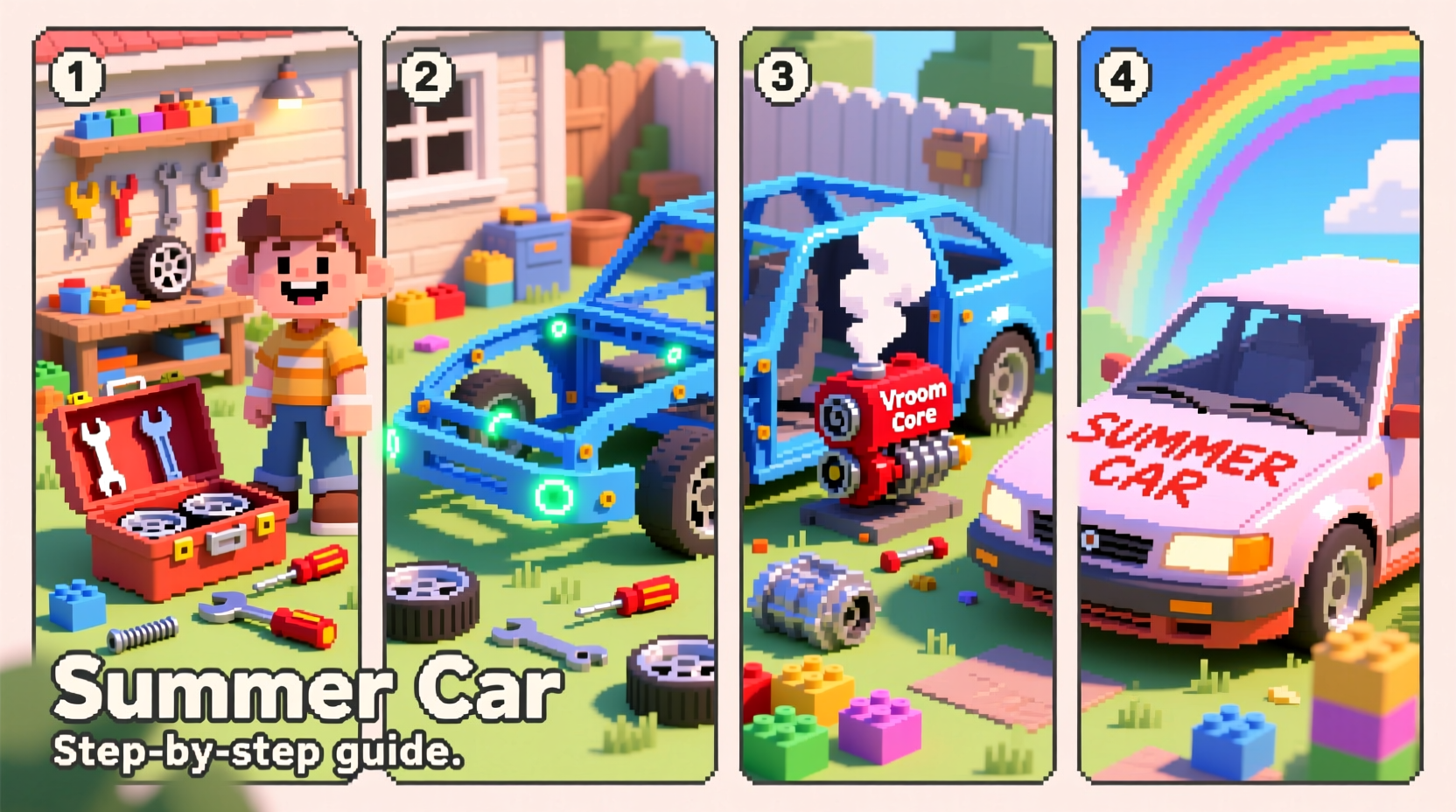 how to build a car in my summer car