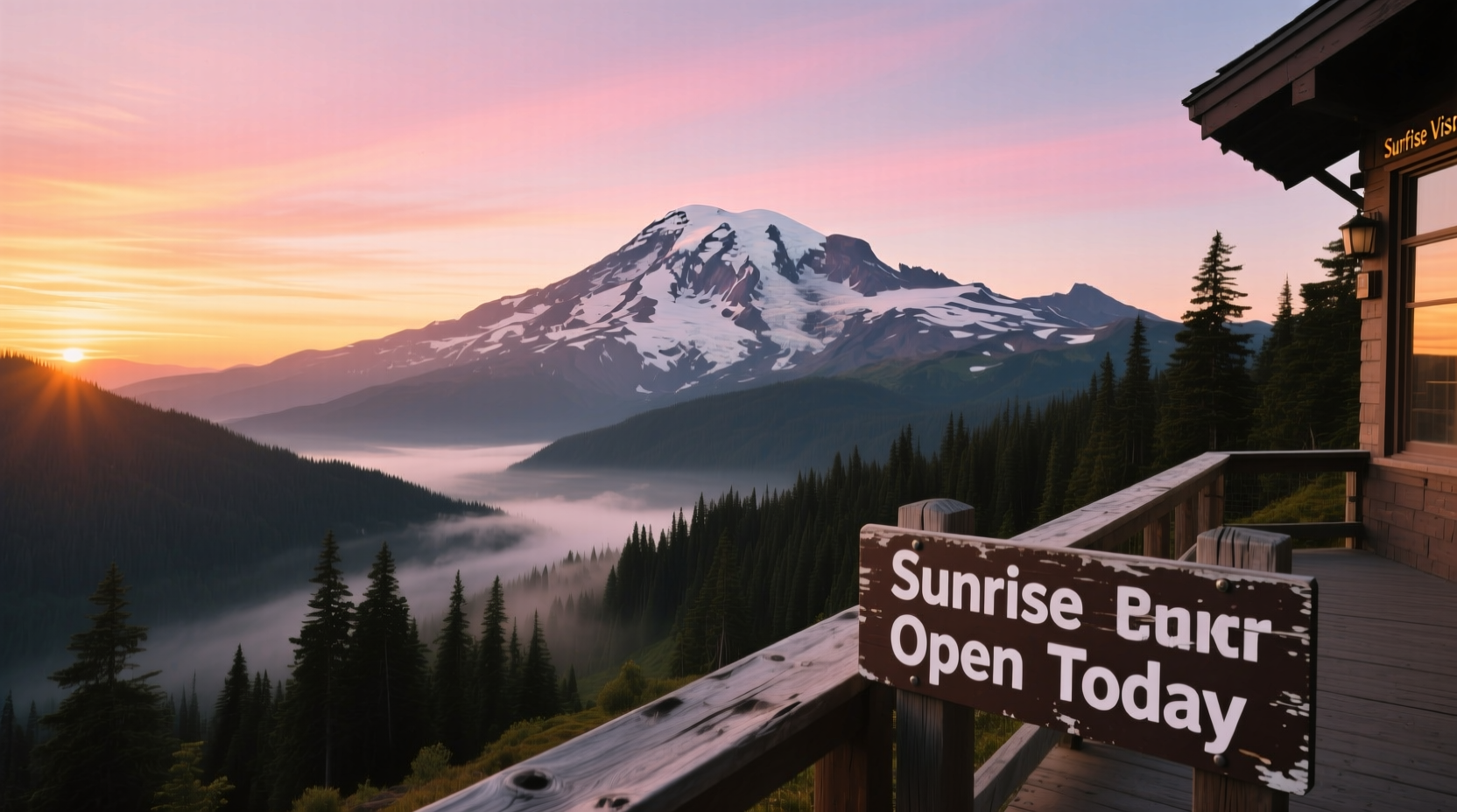 is sunrise on mount rainier open