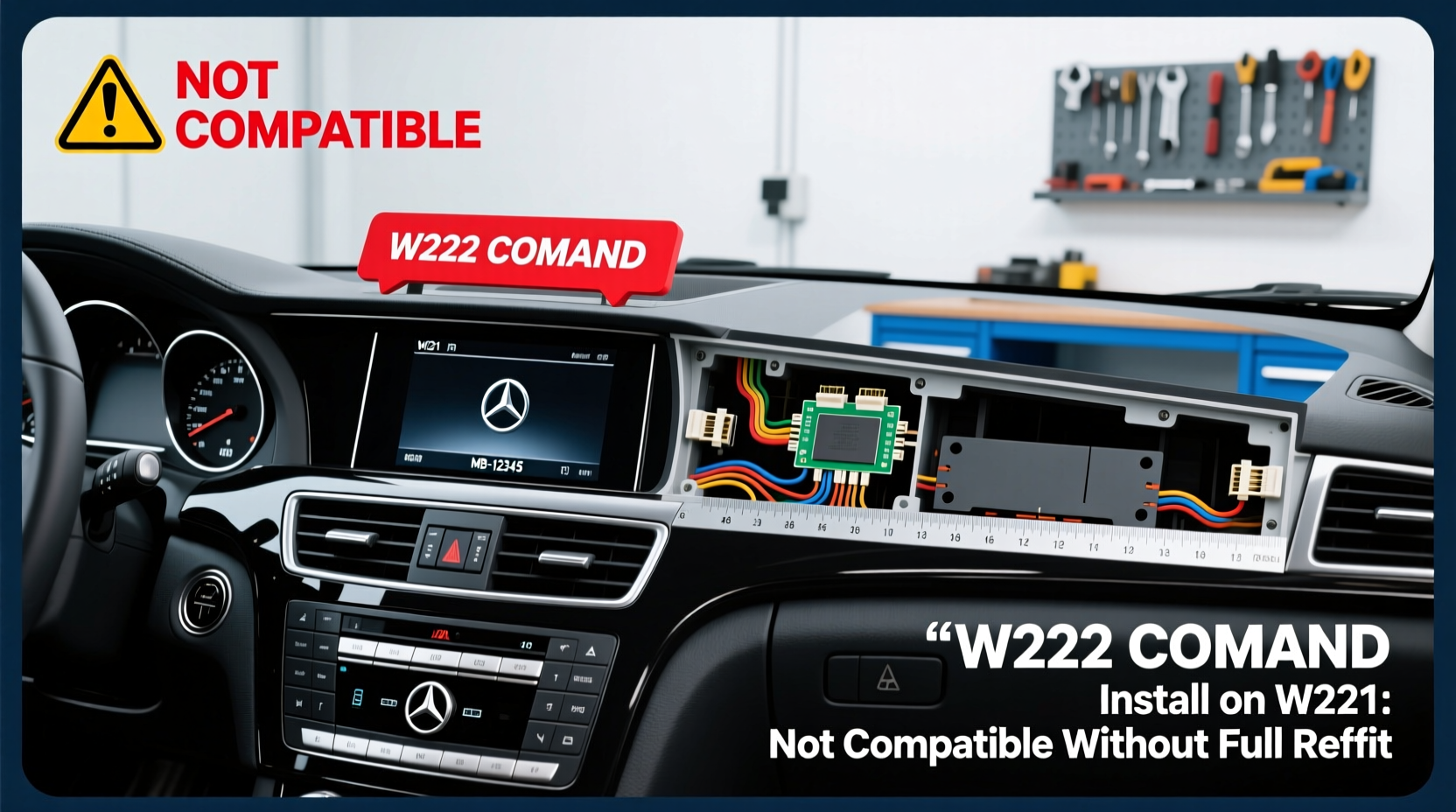 w222 comand install w221