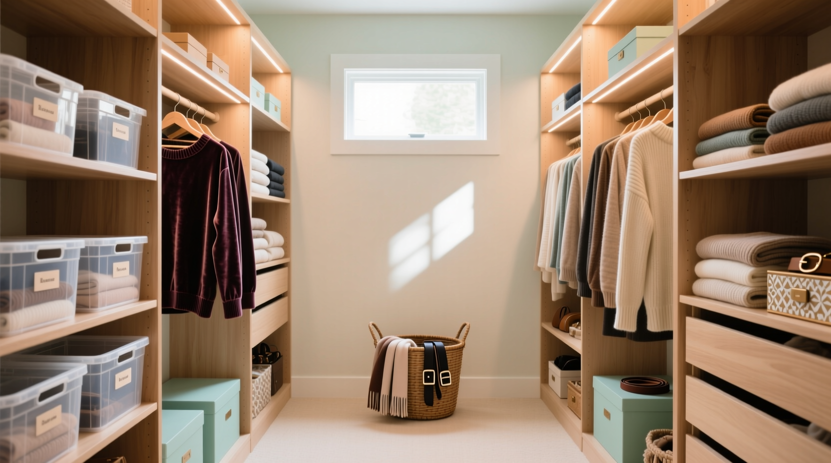how organize deep closet