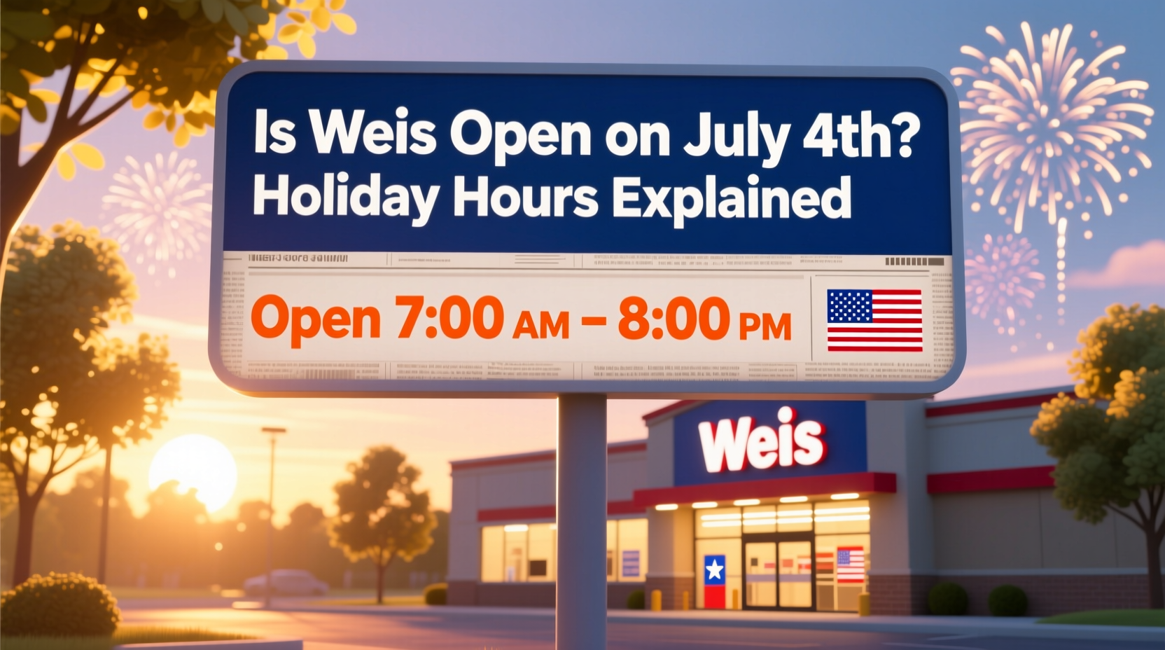 is weis open on july 4th