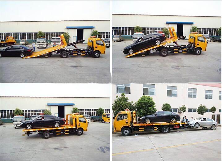 5吨五十铃恢复回滚平板清障车车轮提升清障车与小型汽车运输拖车出售