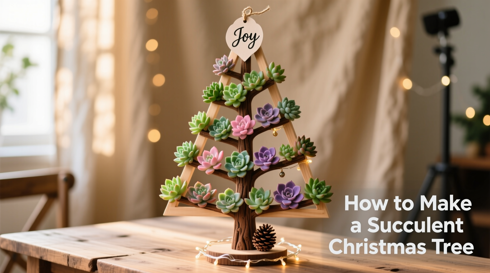 how to make a succulent christmas tree