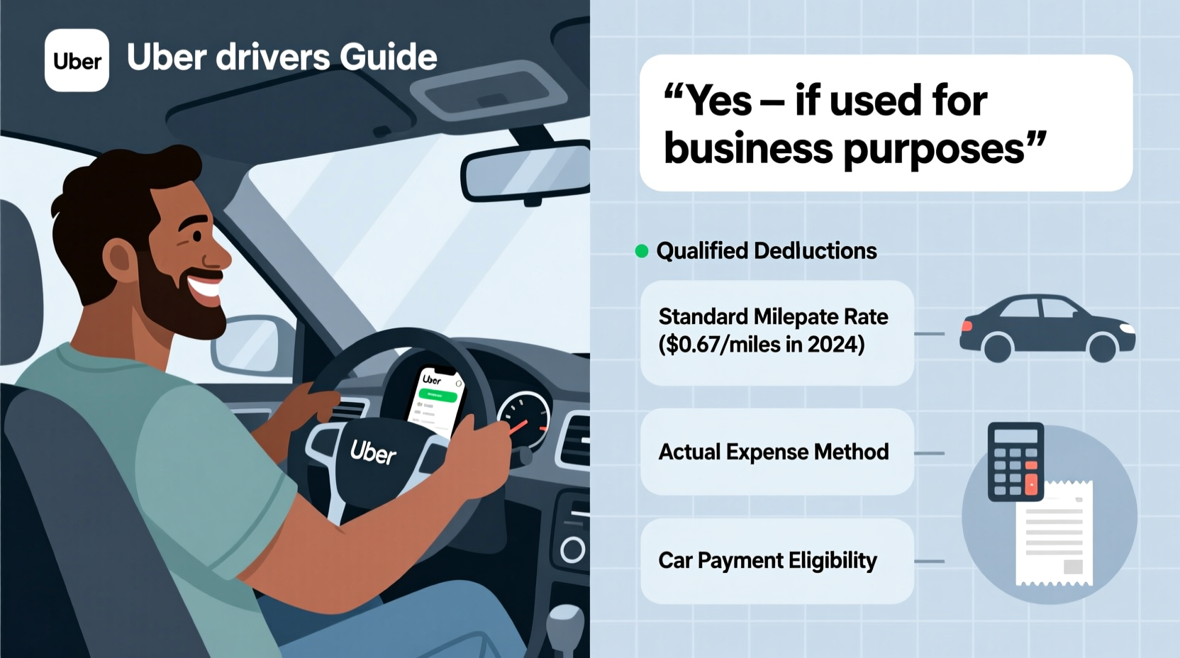 can uber drivers write off their car payment