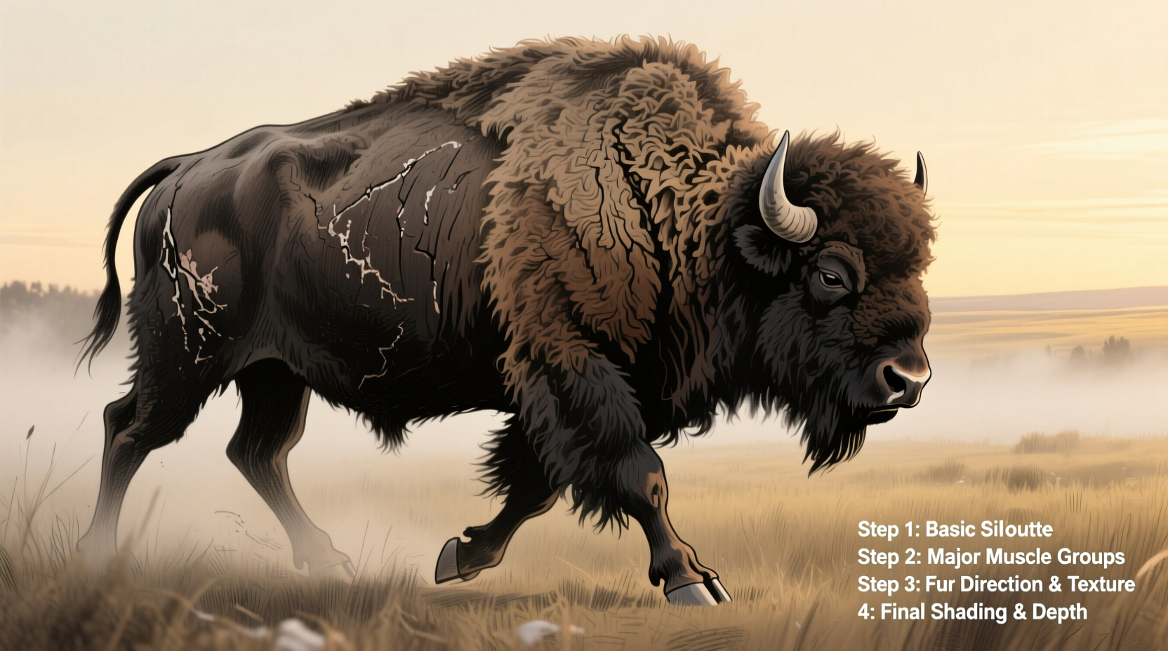 mastering how to draw an american bison step by step tips for realistic and expressive art