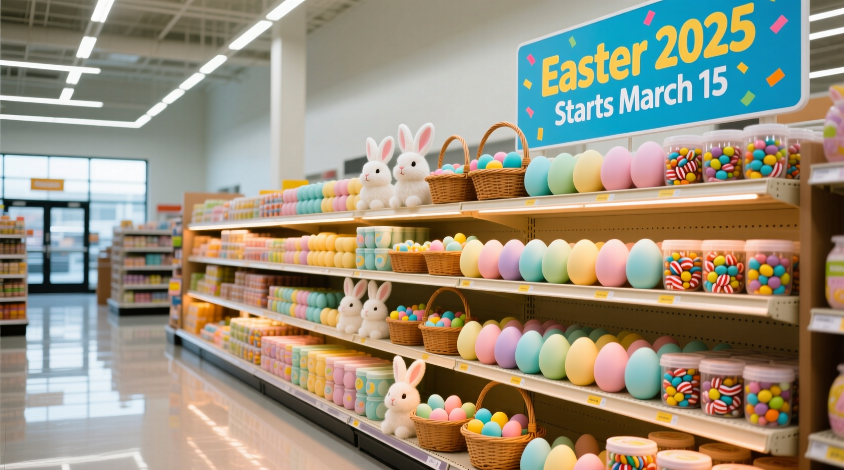 when does walmart put out easter stuff 2025