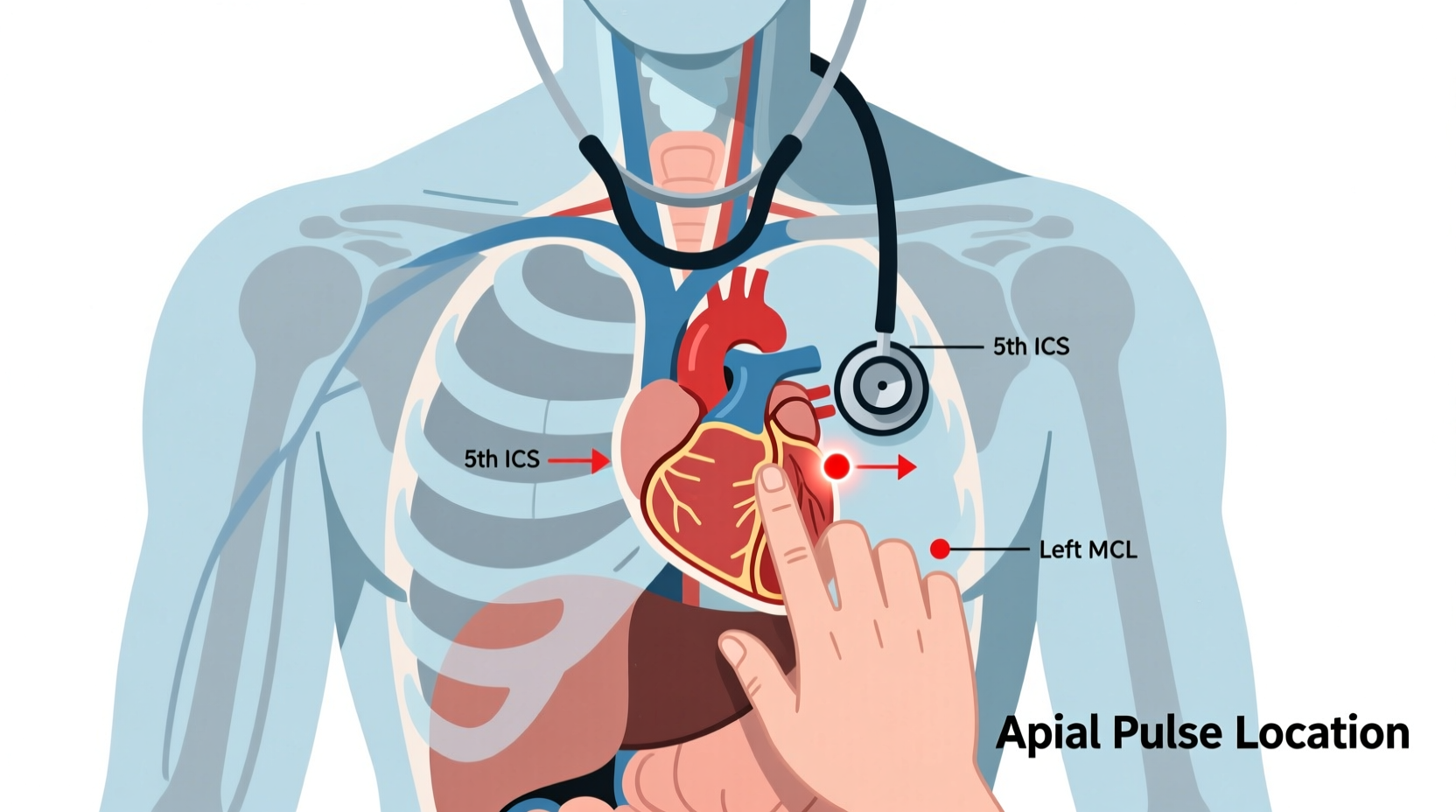 mastering how to locate the apical pulse a step by step guide for accurate heart assessment