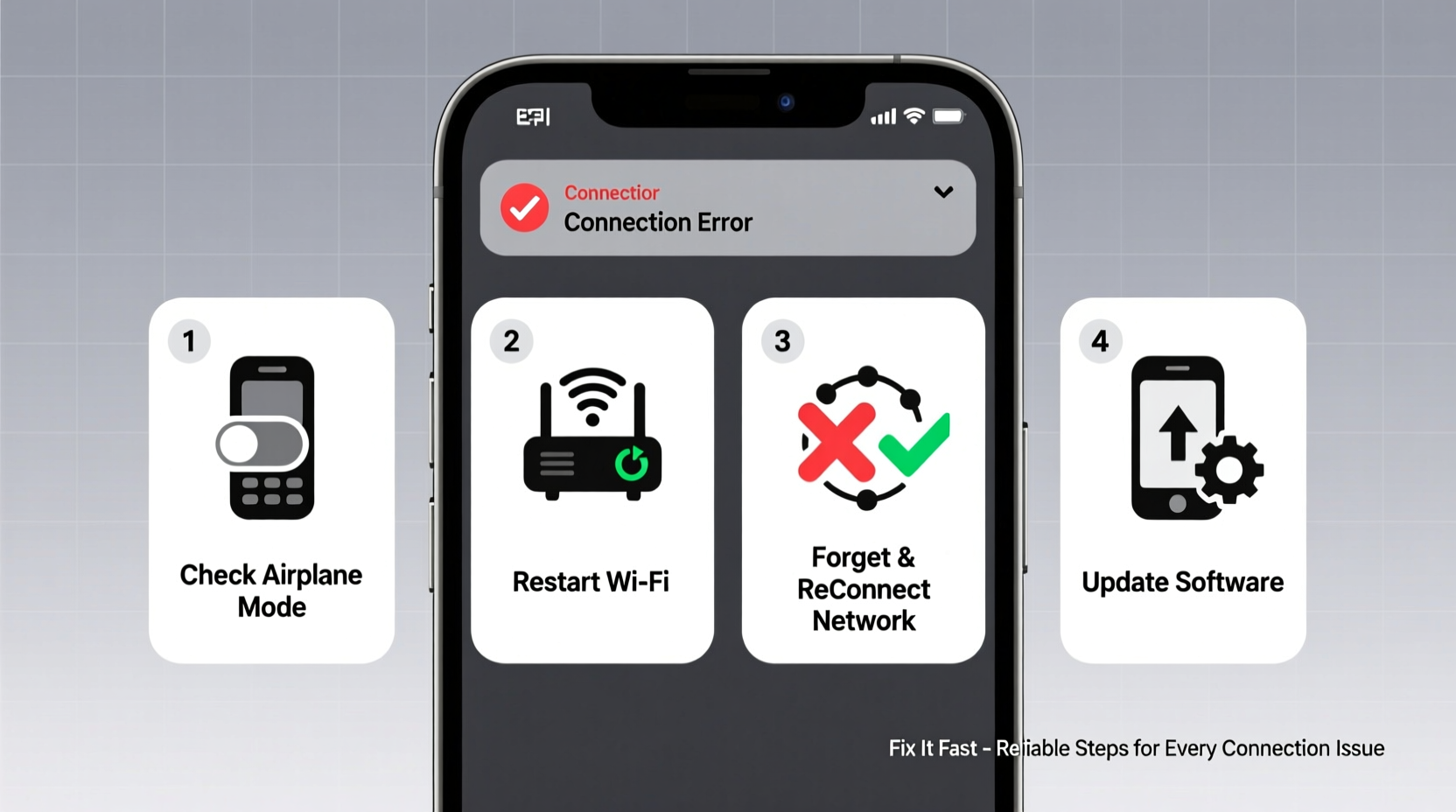 effective troubleshooting steps when your mobile phone shows a connection error