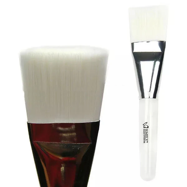 High Quality Single Synthetic Hair White Color Mask Application Private label Face Mask Brush