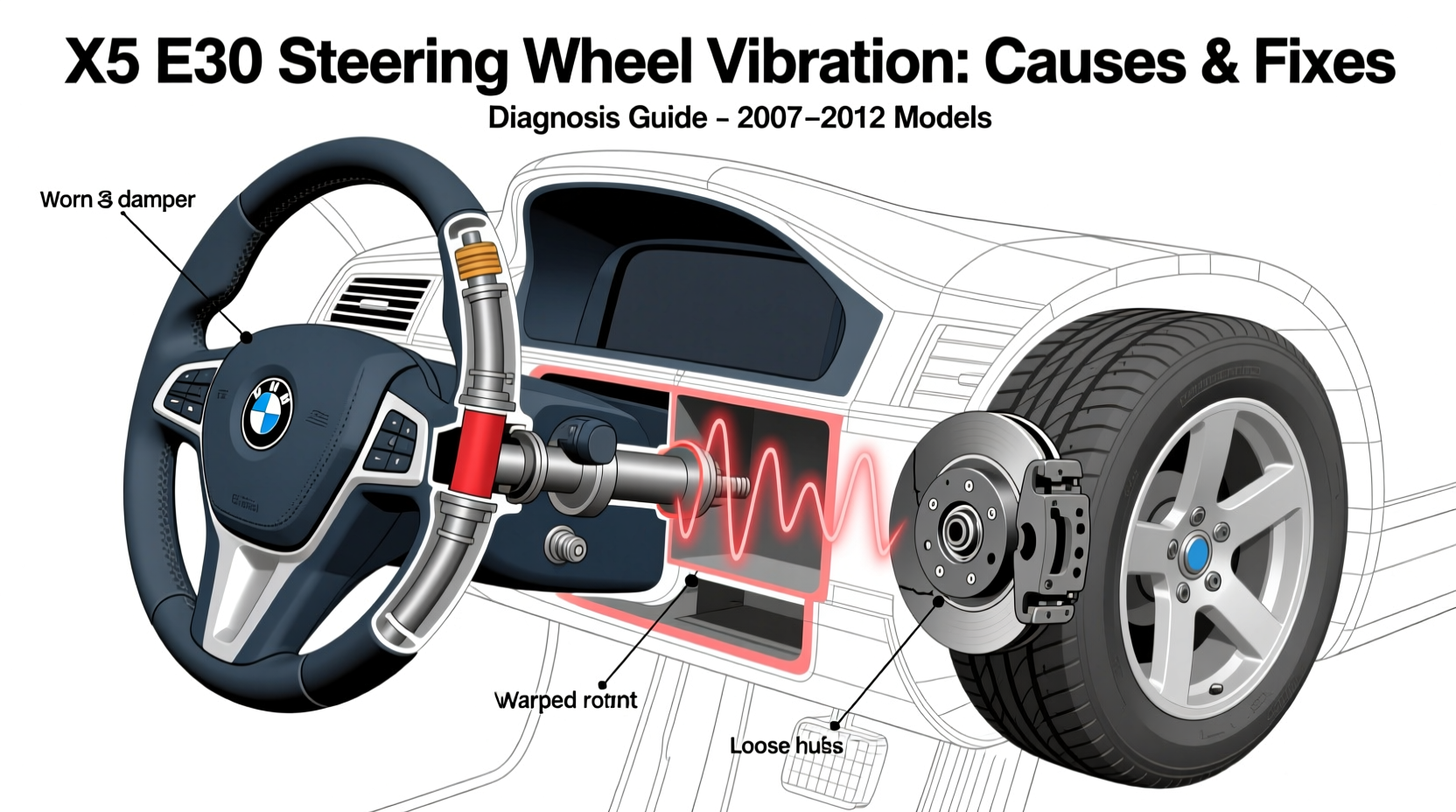 x5 e70 steering wheel vibration
