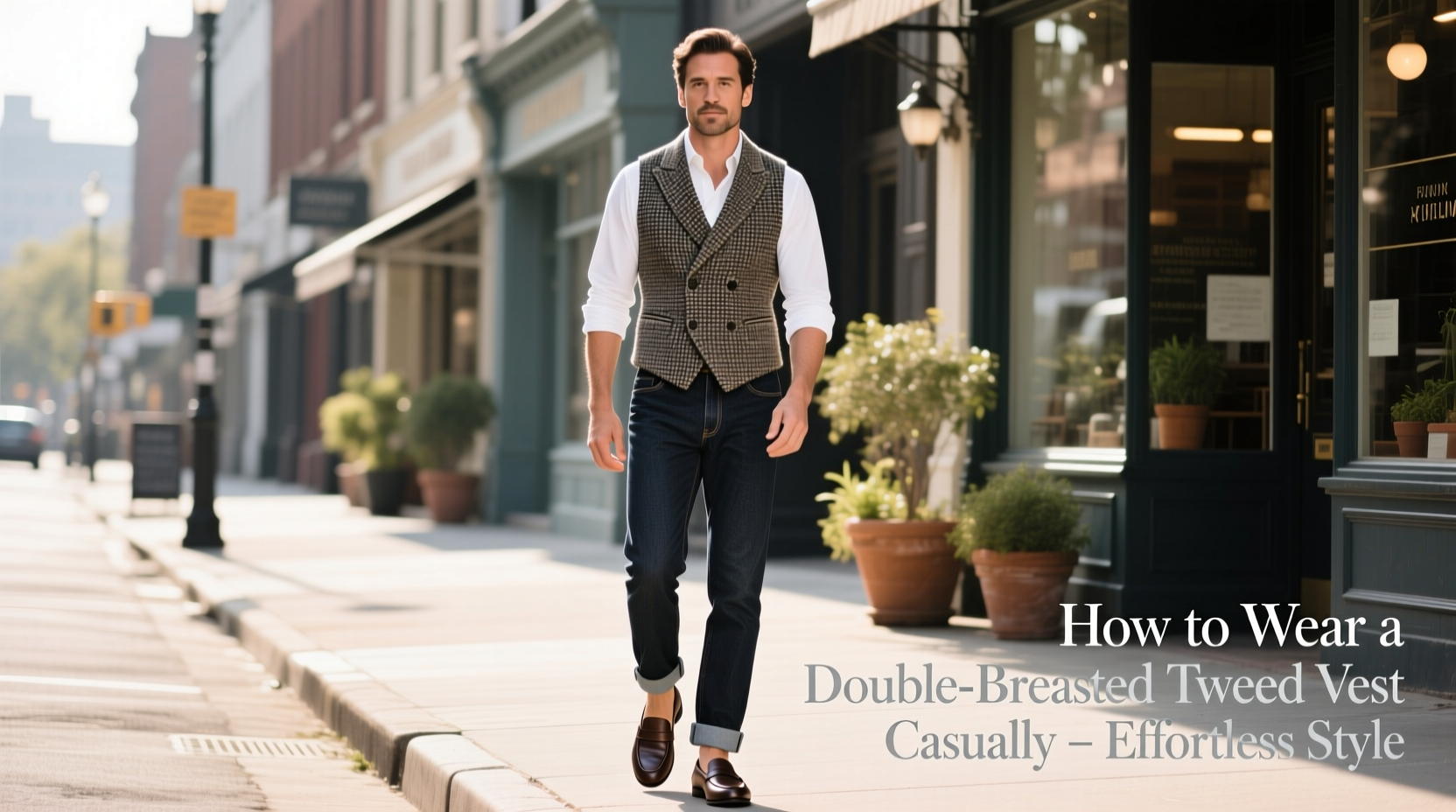 effortless style how to wear a double breasted tweed vest casually for any occasion
