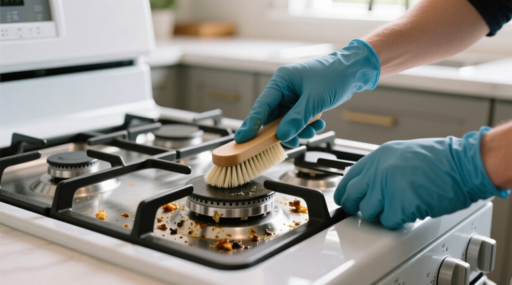 how to clean stove burners stovetop