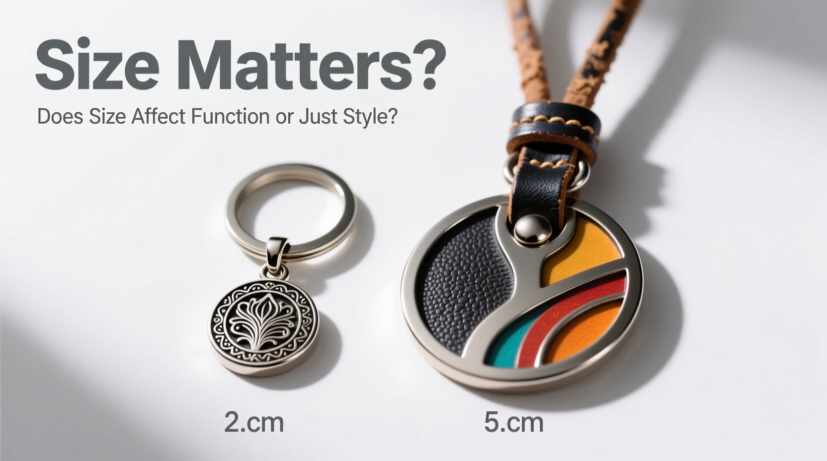 small vs large keychain pendants does size matter or is it all just preference