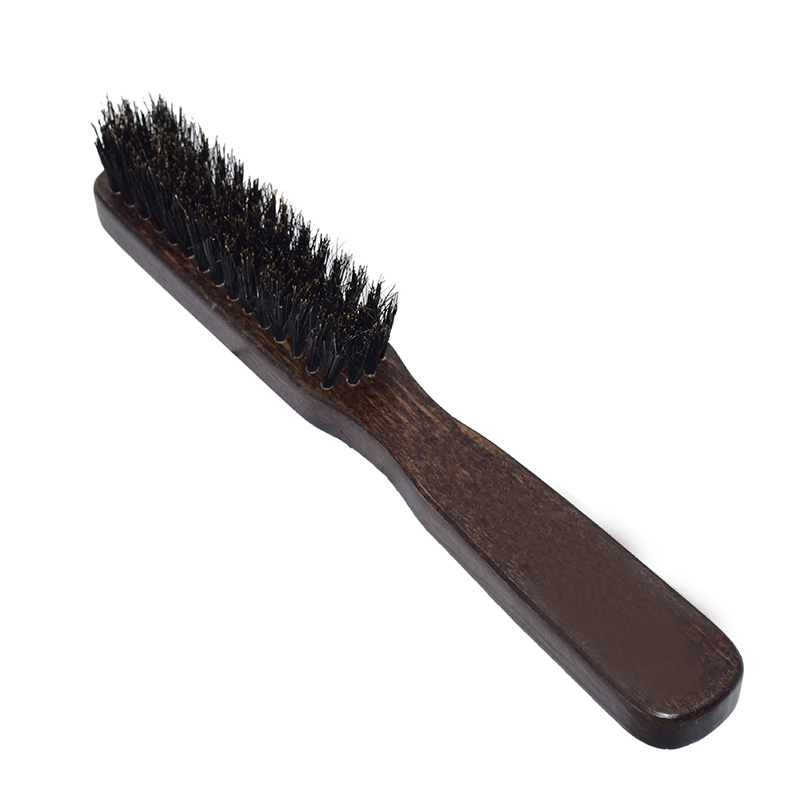 Vintage Boar Bristle Beard Mini Brush Handmade Mustache Pocket portable brush For Men Beard Care beard brush with wooden handle