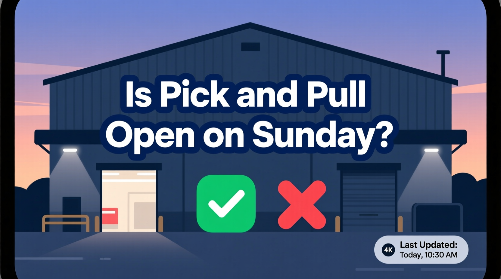 is pick and pull open on sunday