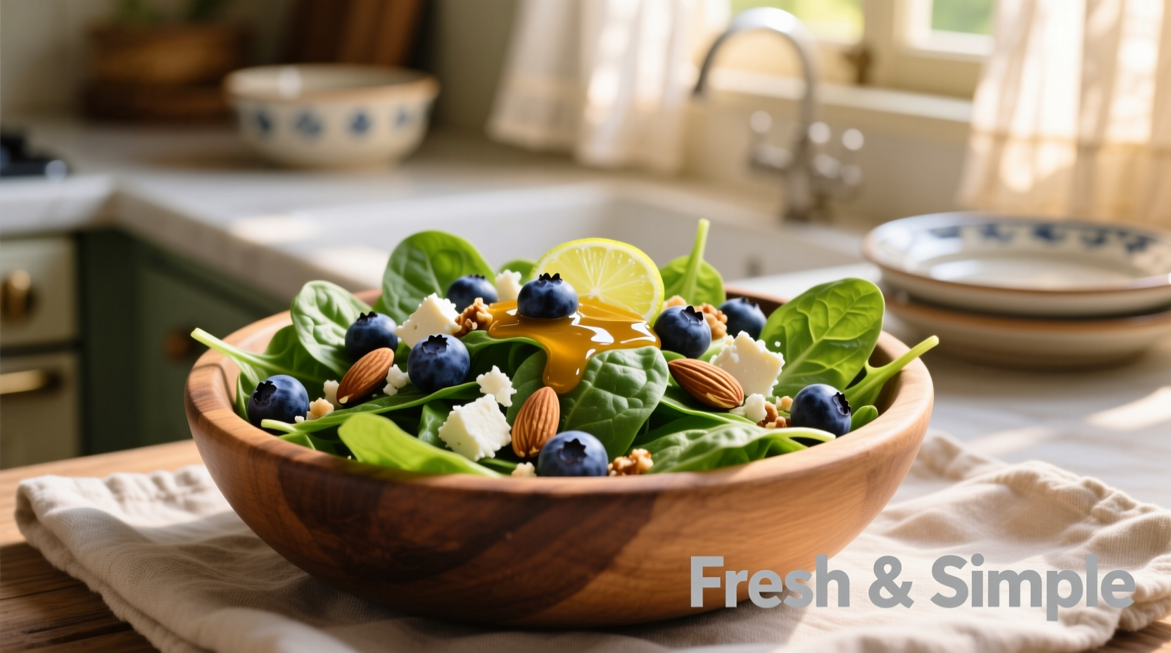blueberry spinach salad