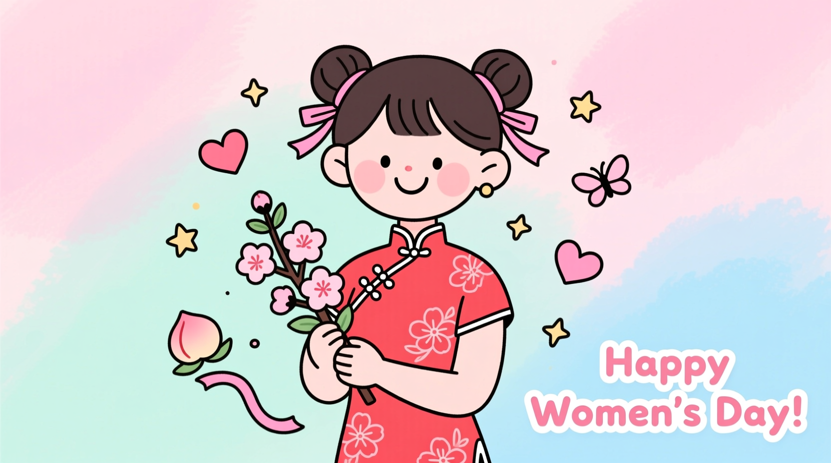 womens day drawing easy