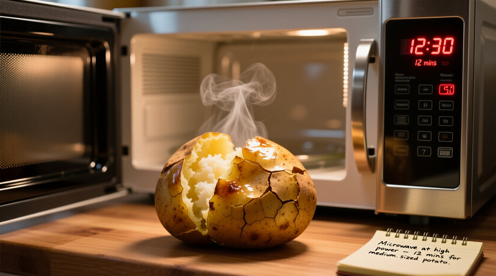 how long cook baked potato microwave