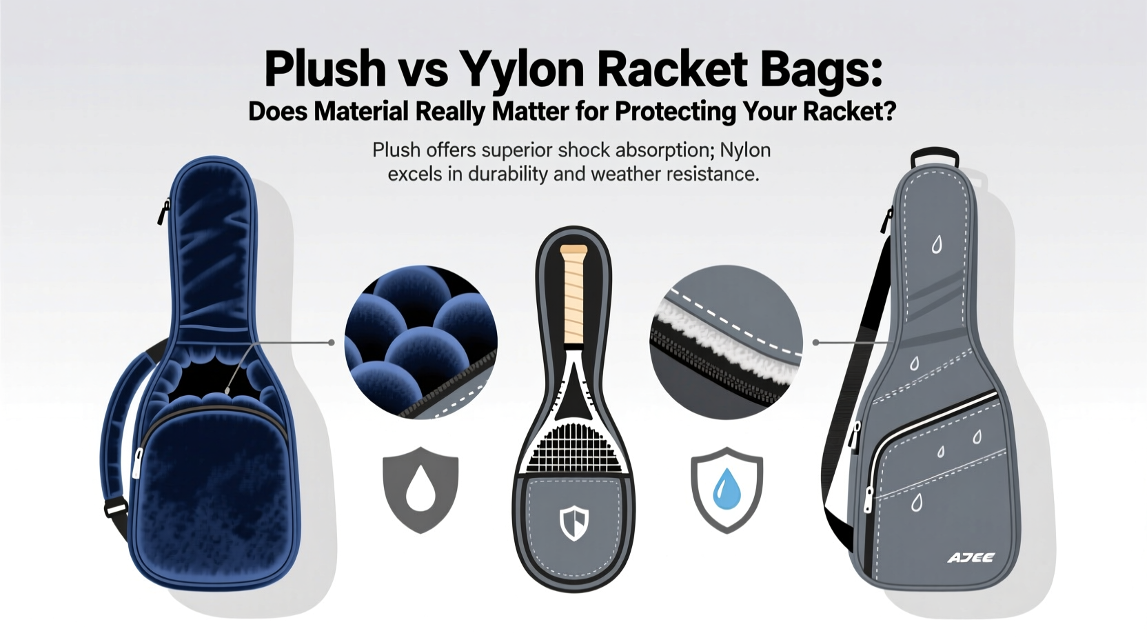 plush vs nylon racket bags does the material really matter for protecting your racket