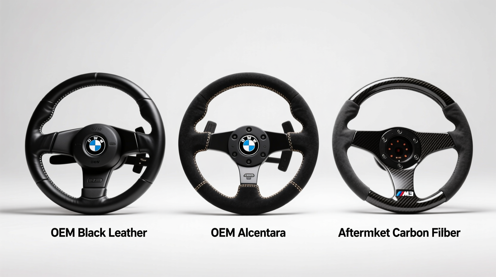 e46 racing steering wheel comparison