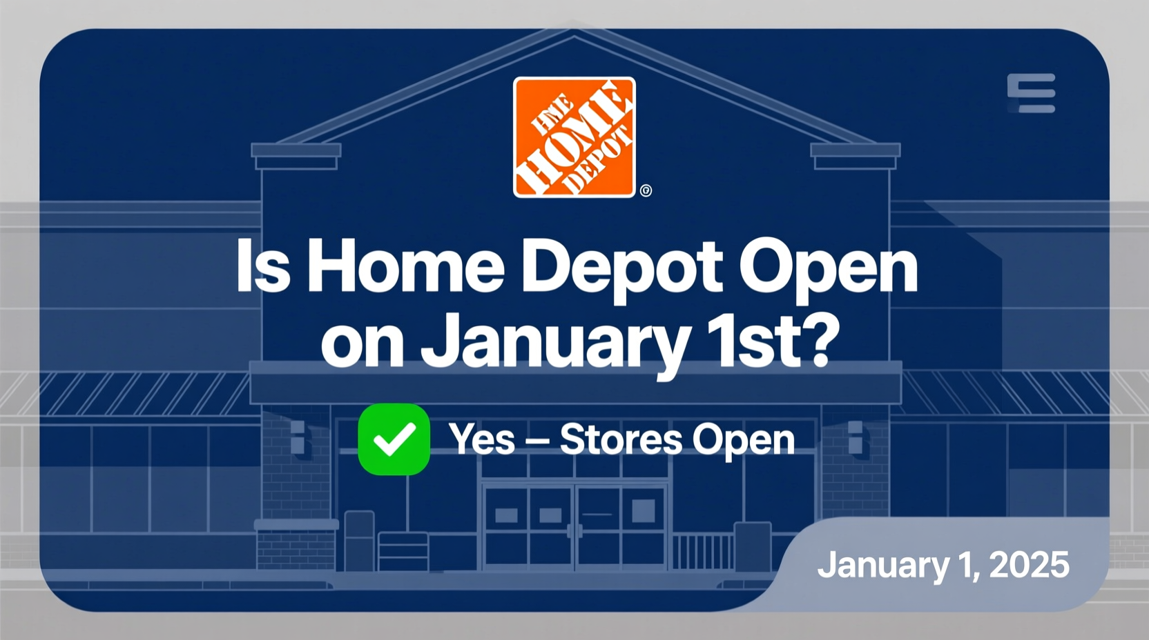 is home depot open on january 1st