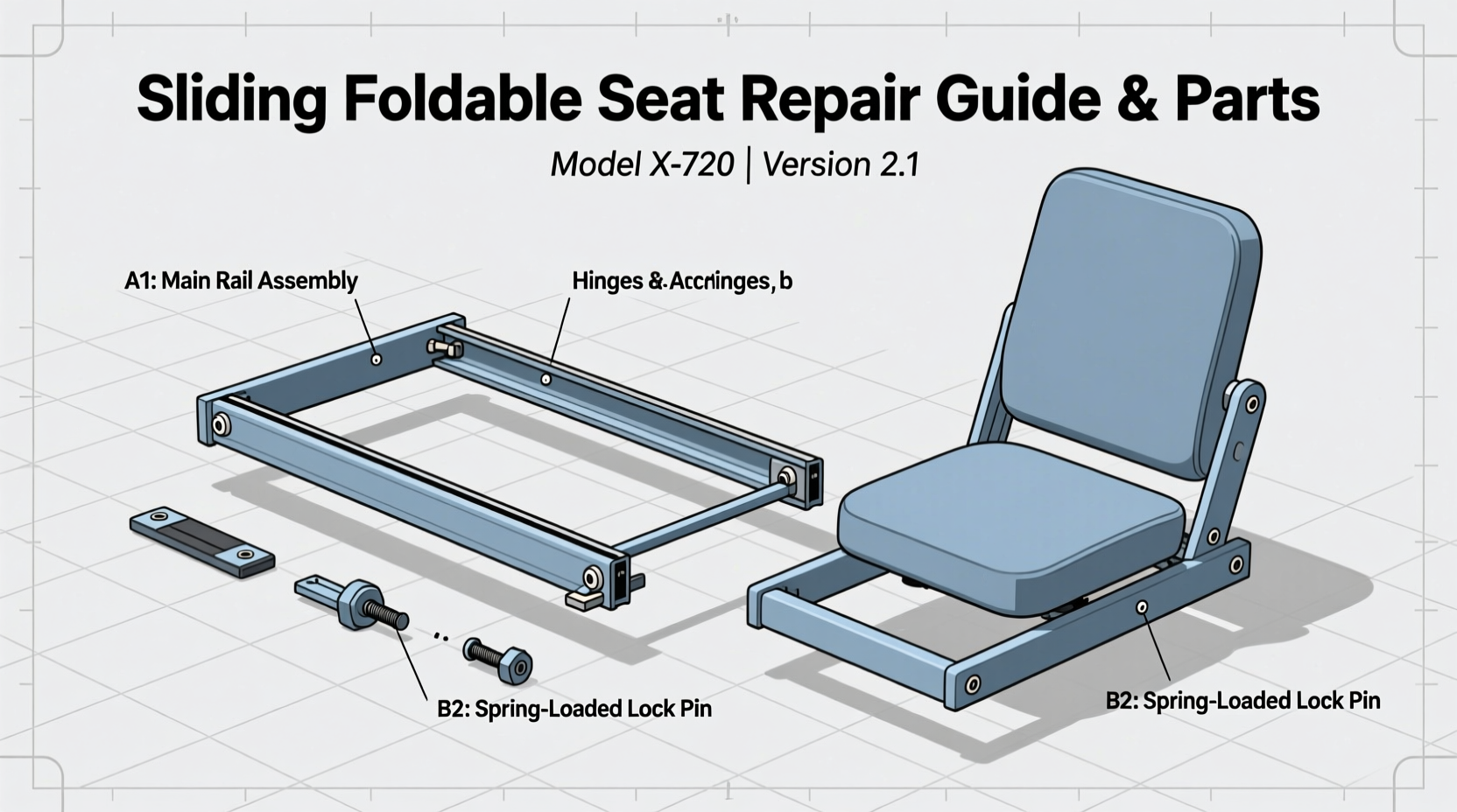 sliding foldable seat fix