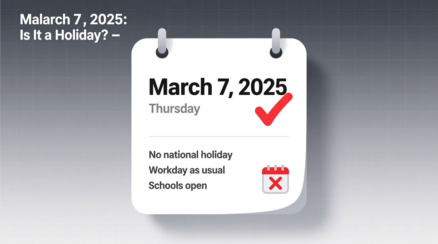 march 7 2025 holiday