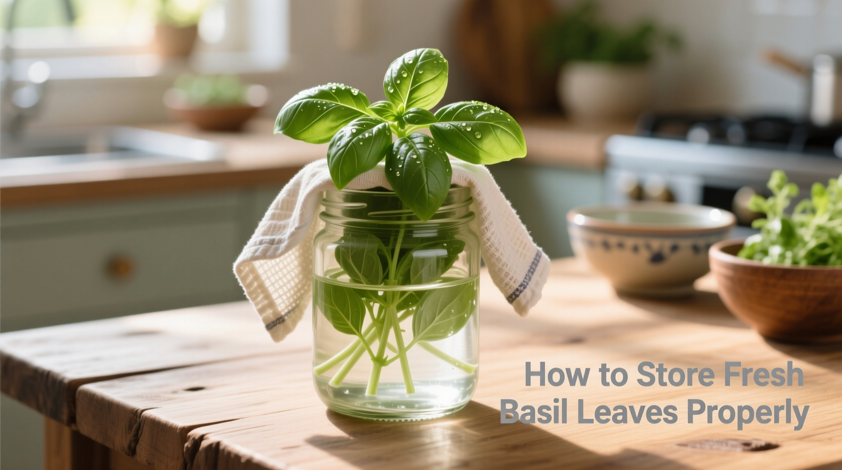 how do i store fresh basil leaves