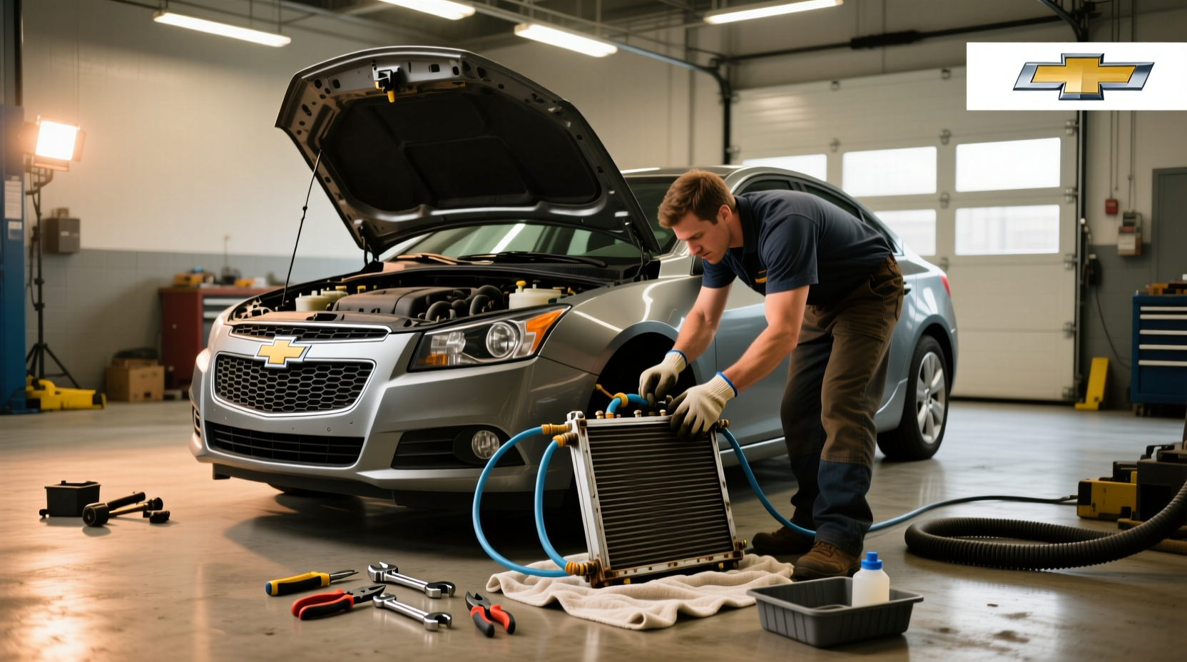 2014 chevy cruze radiator replacement guide