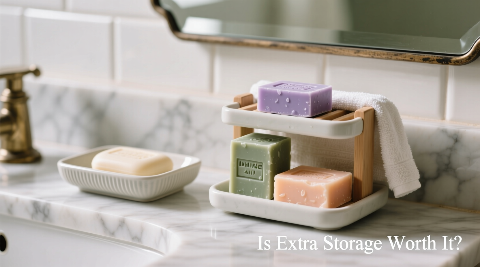 soap dish with a rack vs plain soap dish is the extra storage worth it