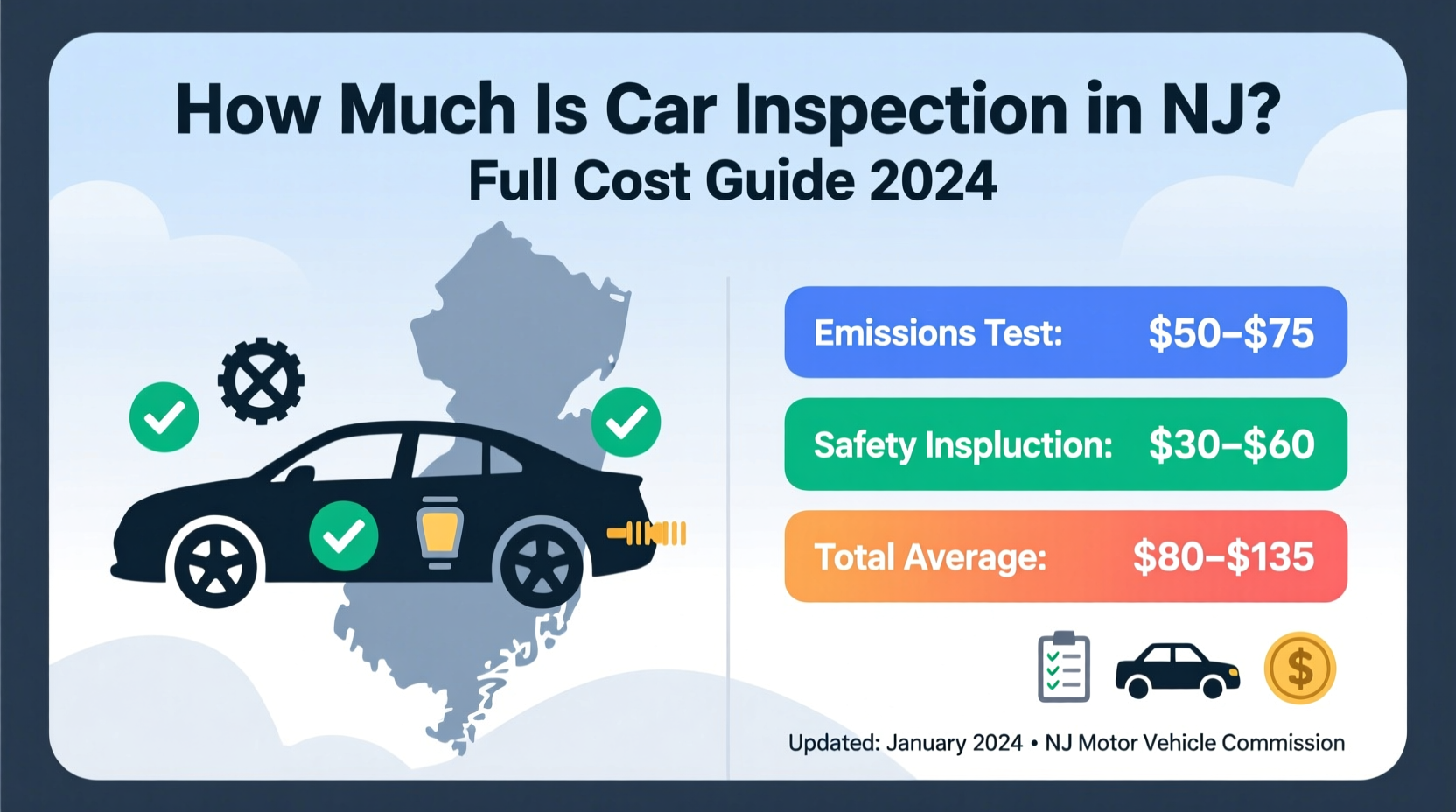 how much is car inspection in nj