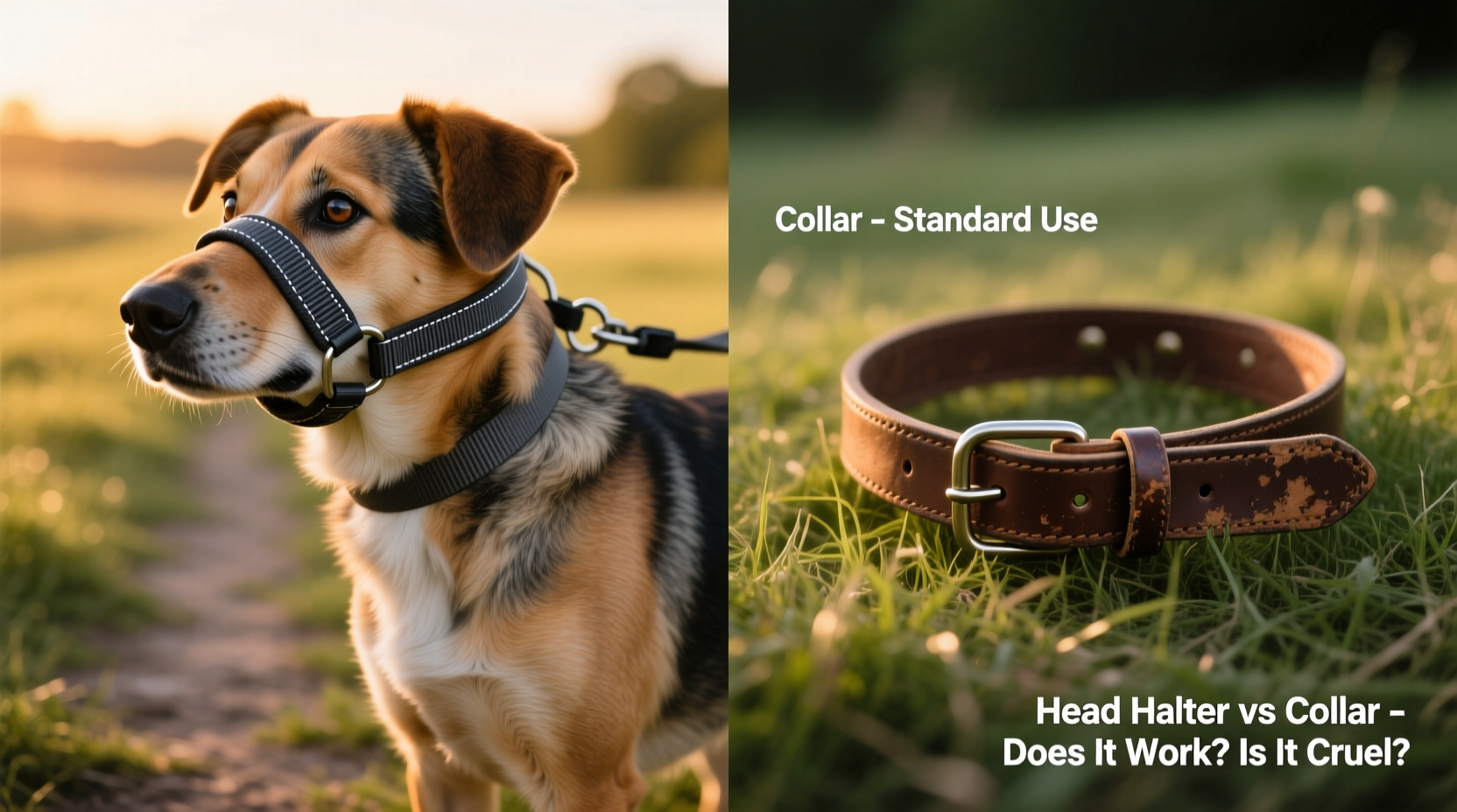 dog head halter vs collar does a head halter actually stop pulling or is it just cruel