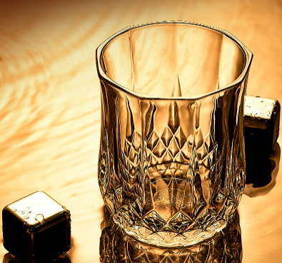 Factory Wholesale 10oz Classical Engraved Whiskey Glass Cup High White Glass