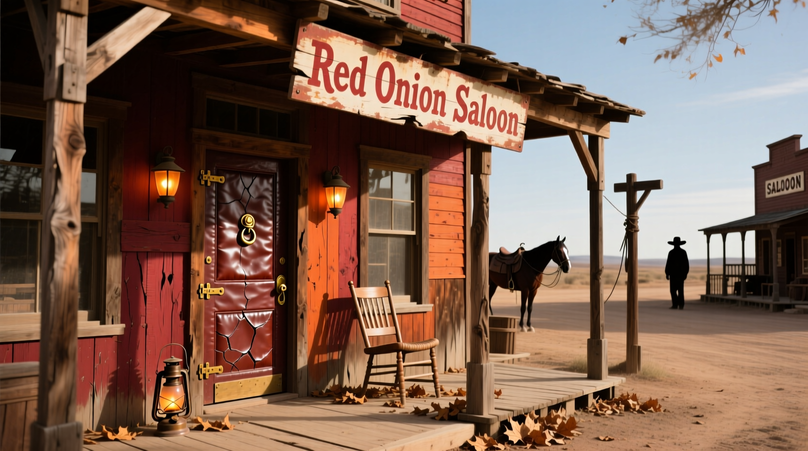 Historic Red Onion Saloon exterior with wooden facade