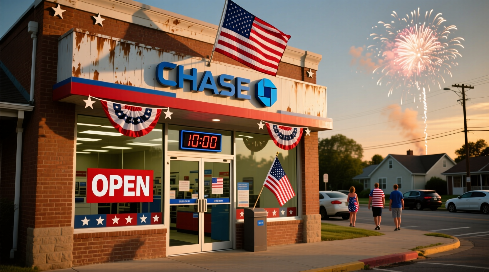 is chase bank open on fourth of july