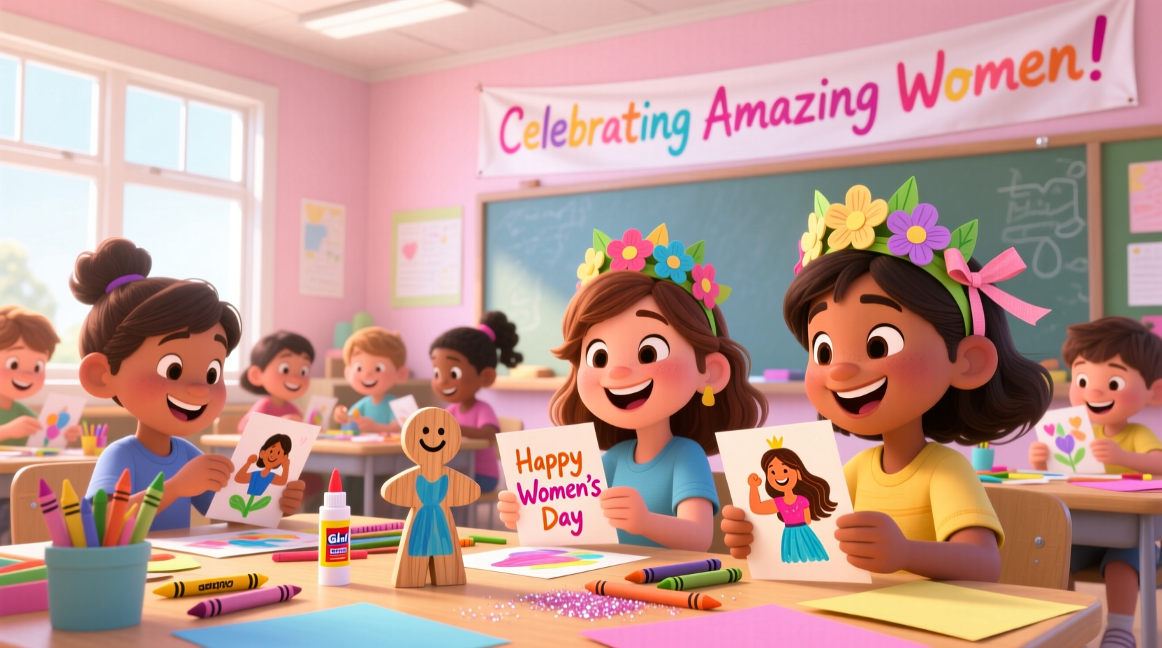 womens day crafts for kids