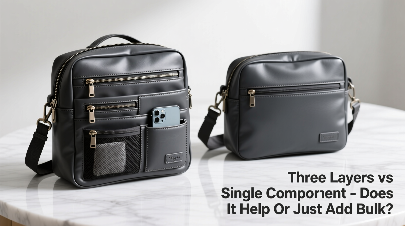 three layer vs single compartment crossbody bags does having more layers actually help or just add bulk