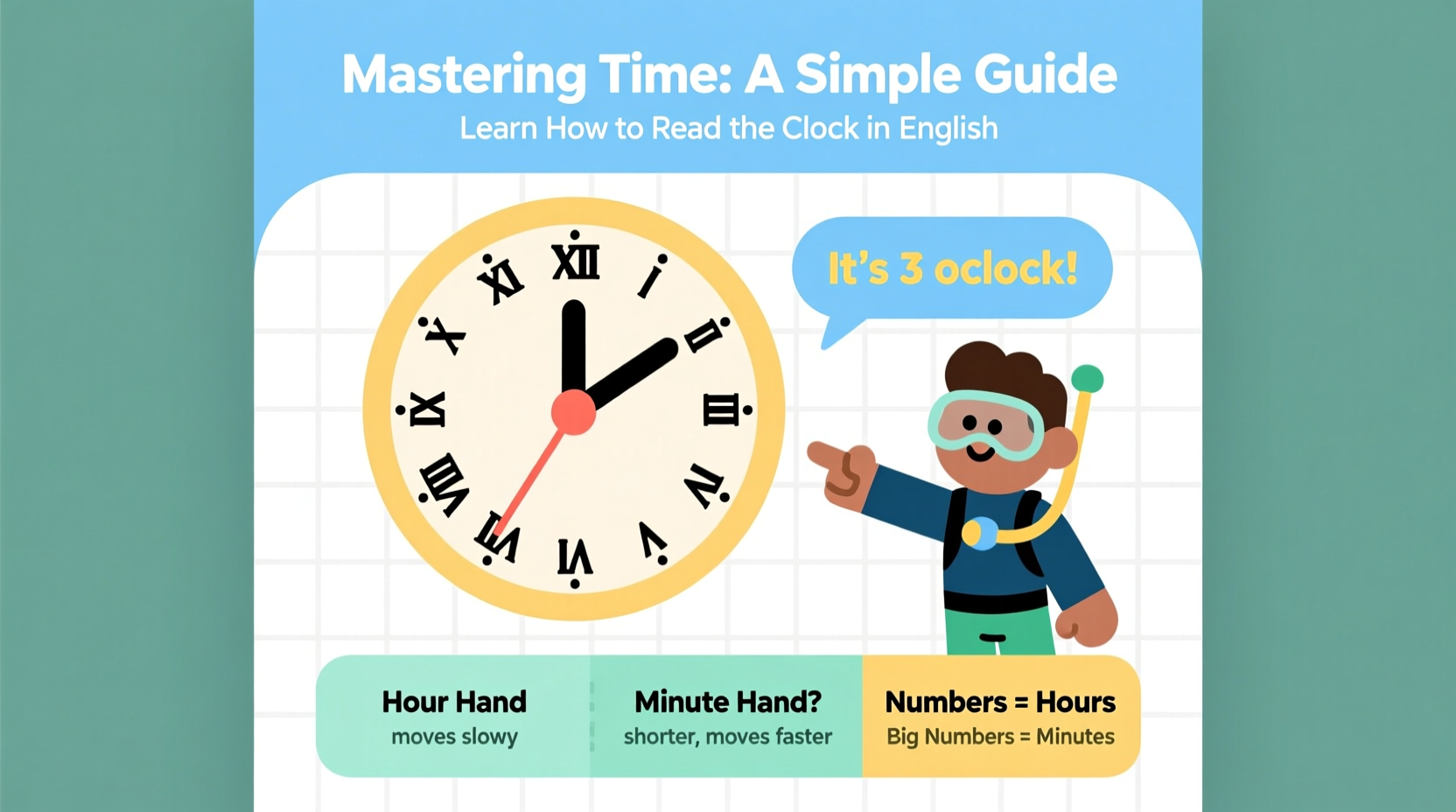 mastering time a simple guide on how to explain the clock in english for beginners