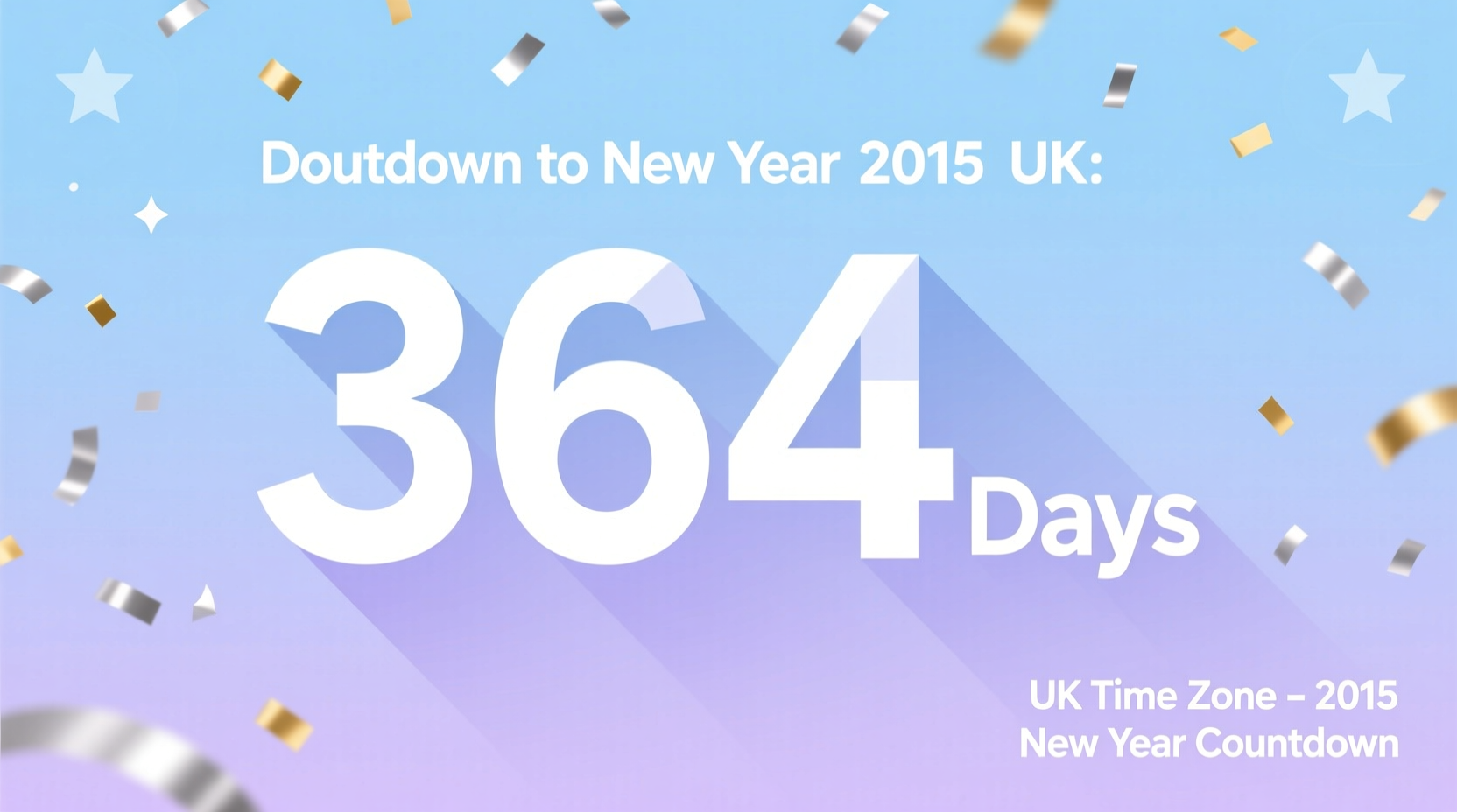 how many days until new year 2015 uk