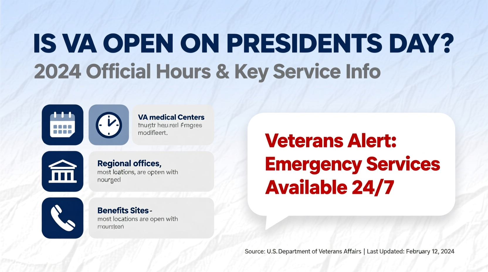 is va open on presidents day